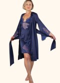 Халат шелковый с кружевом Royal Blue 234 Felena Украина