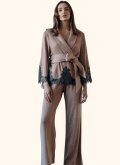Домашний трикотажный костюм с кружевом Felena Украина Warm Honey 138-720