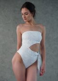 Купальник цельный бандо с разрезом на боку Seafolly Австралия 10981-922