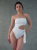 Купальник цельный бандо с разрезом на боку Seafolly Австралия 10981-922