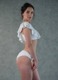 Раздельный купальник бандо с воланом и классические плавки 31002-40054-922