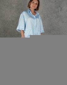 Пижама из рубашки и штанов Tiffany голубая BIANKA