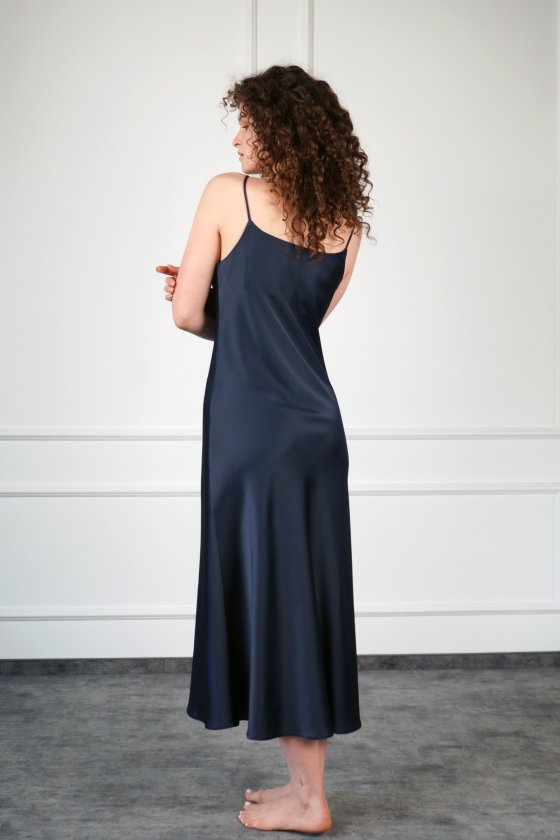Платье Silk Dress BIANKA Украина 230418 Темно-синя