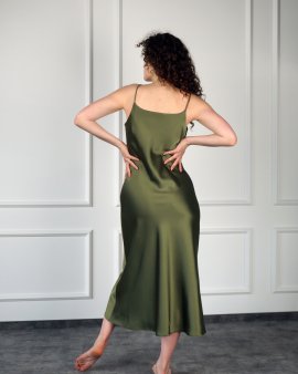 Платье Silk Dress BIANKA Украина 230418 Оливка