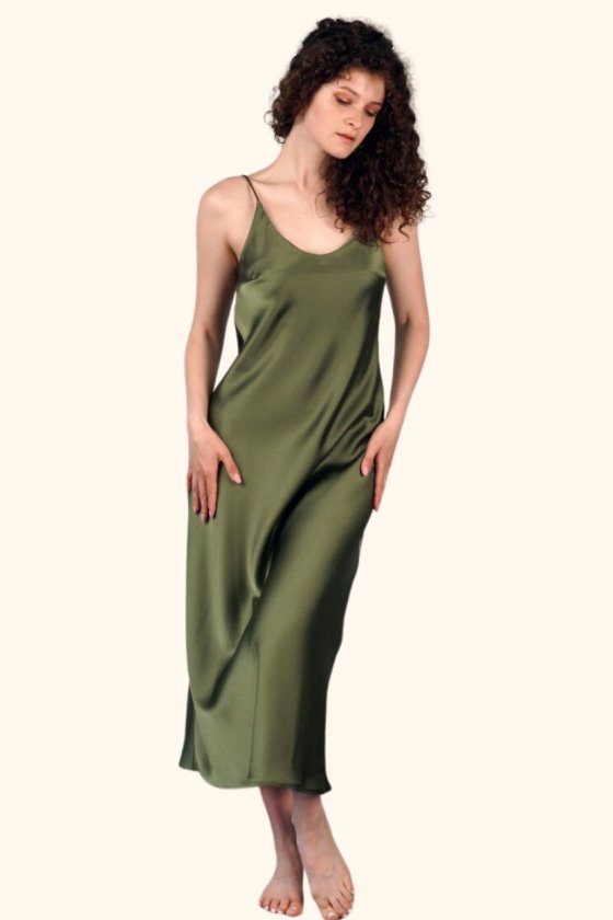 Сукня Silk Dress BIANKA Україна 230418 Оливка