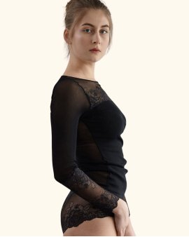 Кружевная футболка с длинным рукавом JANIRA Испания 45121