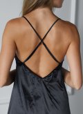Сорочка шелковая с кружевом Felena Украина Black Onyx 205