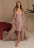 Халат длинный теплый Felena Украина Smokey Rose 438
