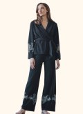 Трикотажний теплий костюм з мереживом Felena Україна Black Tulip 108-720