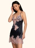 Сорочка шелковая с кружевом Felena Украина Black Rose 205