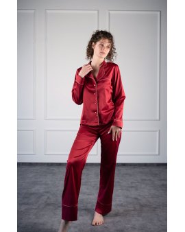 Пижама блуза и штаны из шелка Felena Украина Burgundy 757-750