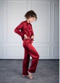 Пижама блуза и штаны из шелка Felena Украина Burgundy 757-750
