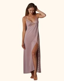Рубашка длинная из вискозы на бретелях Felena Украина Smokey Rose 405