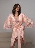 Халат-кімоно з шовку та мережива Felena Україна Chic Peach 218