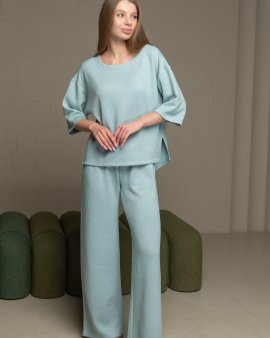 Домашній брючний костюм з мереживом Emerald 722-720 Felena Українa