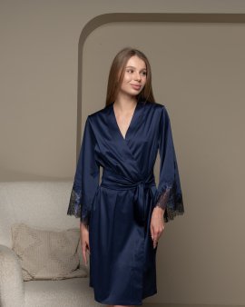Халат з шовкової тканини Empire Blue 234 Felena Україна