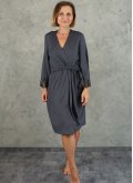 Халат короткий с кружевом Felena Украина GRAPHITE Moda 234