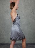 Рубашка для сна с кружевим Felena Украина GRAPHITE Silk-Satin 205