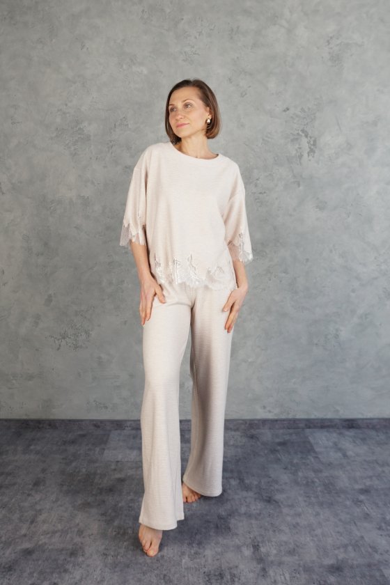 Домашний брючный костюм Hygge rib knit 722-720 Felena Украина