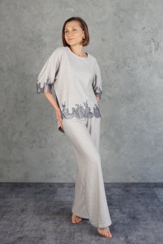 Домашний брючный костюм Hygge rib knit 722-720 Felena Украина