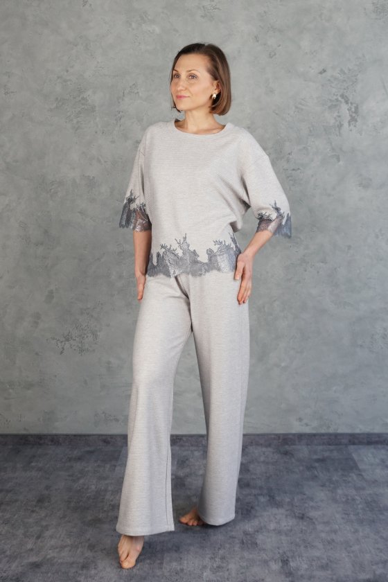 Домашний брючный костюм Hygge rib knit 722-720 Felena Украина