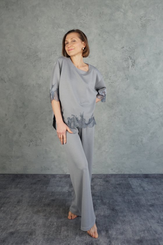 Домашний брючный костюм Hygge Grey 722-720 Felena Украина