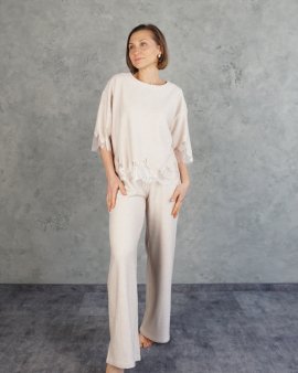 Домашній брючний костюм Hygge rib knit 722-720 Felena Українa