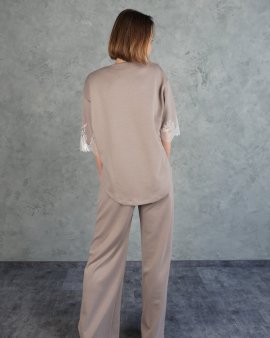 Домашній брючний костюм Hygge Beige 722-720 Felena Українa