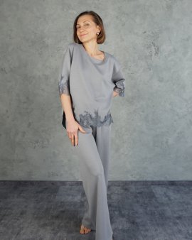Домашній брючний костюм Hygge Grey 722-720 Felena Українa