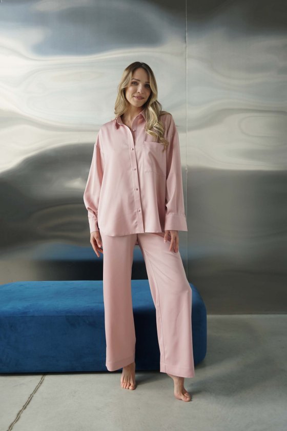 Женский костюм из рубашки и брюк Felena Украина Dusty Rose