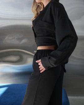 Женский костюм из рубашки и брюк Felena Украина Black