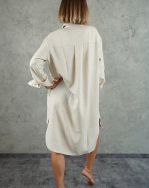 Рубашка из льна и шелка Felena Украина LINEN Shirt 270 айвори