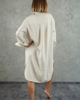 Рубашка из льна и шелка Felena Украина LINEN Shirt 270 айвори