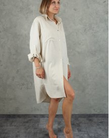 Рубашка из льна и шелка Felena Украина LINEN Shirt 270 айвори