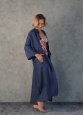 Длинная рубашка из премиум-льна Mastro Moda (Италия) Betta белая/хаки/синяя