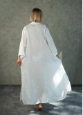 Длинная рубашка из премиум-льна Mastro Moda (Италия) Betta белая/хаки/синяя