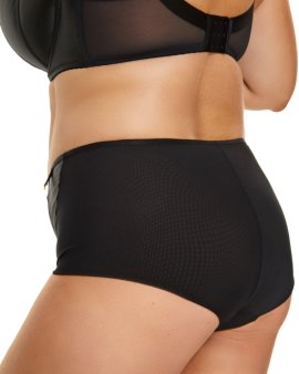 Трусики слипы миди Clarisse straps N02 black NESSA (Польша)