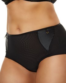 Трусики слипы миди Clarisse straps N02 black NESSA (Польша)