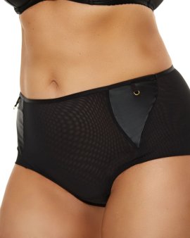 Трусики слипы миди Clarisse straps N02 black NESSA (Польша)