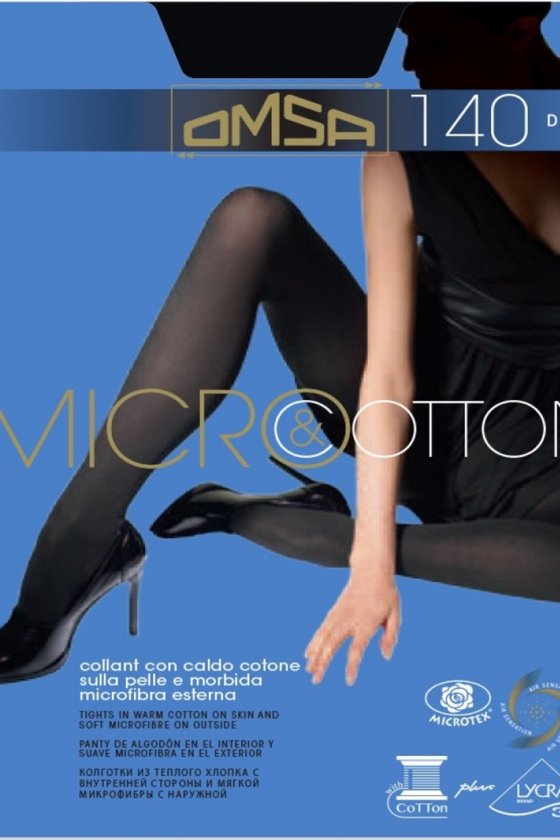 Женские колготки Omsa Micro&Cotton 140 Италия 