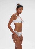 Трусики-слипы с кружевом Simone Perele (Франция) 12B720 blanc cristal