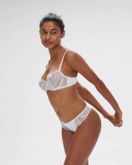 Бюстгальтер балконет с мягкими чашками Simone Perele (Франция) 12B330 blanc cristal
