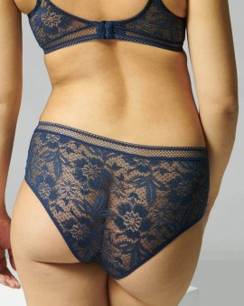 Трусики-шорти з мереживом Simone Perele (Франція) 14Z630 night blue