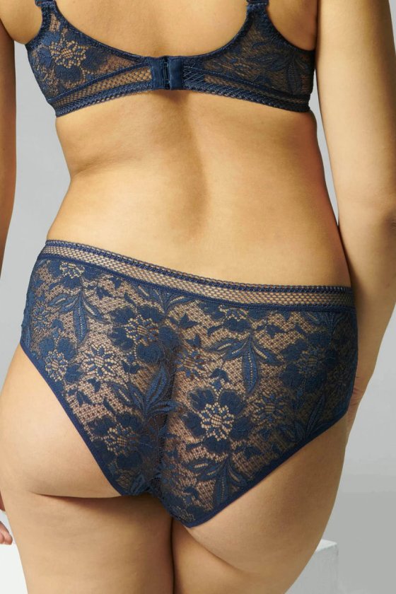 Трусики-шорты с кружевом Simone Perele (Франция) 14Z630 night blue