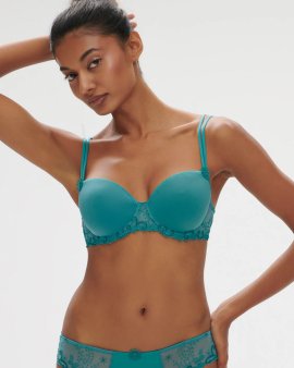 Бюстгальтер бандо з чашками спейсер 3D Simone Perele (Франция) 12Х343 бирюза