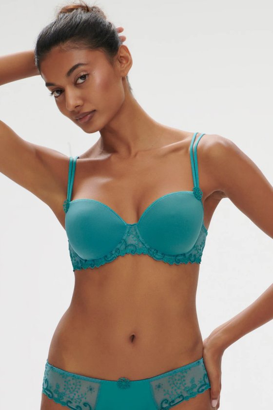 Бюстгальтер бандо з чашками спейсер 3D Simone Perele (Франция) 12Х343 бирюза