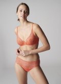 Бюстгальтер-треугольник кружевной с мягкими чашками Simone Perele (Франция) 12X319 манго