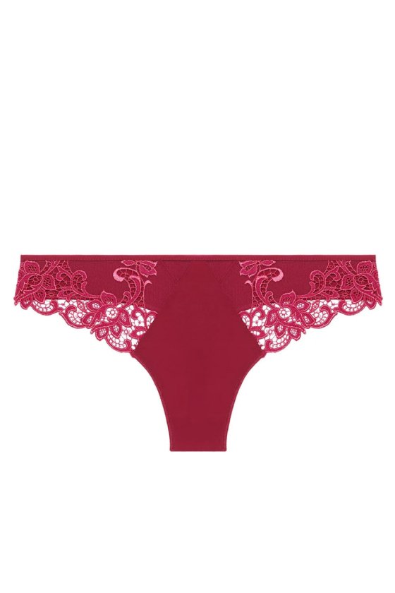 Трусики-стрінги з мереживом Simone Perele (Франція) 15C700 lipstick