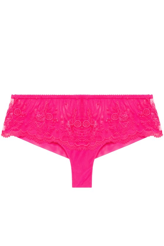 Трусики шортики с кружевом Simone Perele (Франция) 1E2630 disco pink