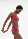 Трусики шортики с кружевом Simone Perele (Франция) 1E2630 disco pink